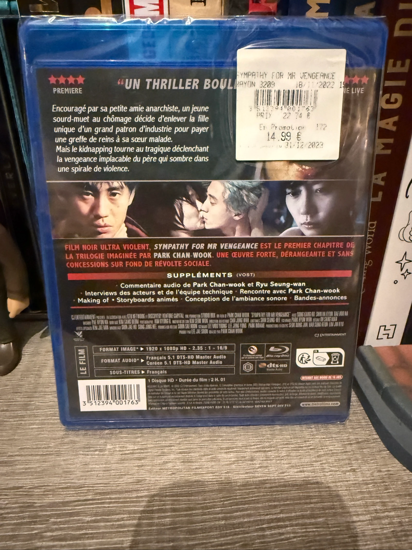 Sympathy for mister vengeance bluray nuevo bajo blister – photo 2